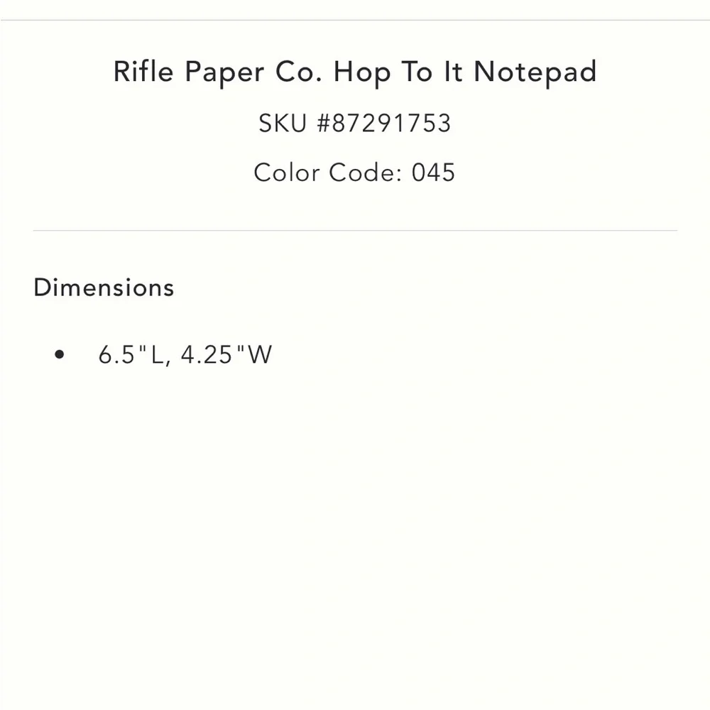 Rifle Paper Co. Notepad‎ with Bunnies and Florals - Green and Multicolor